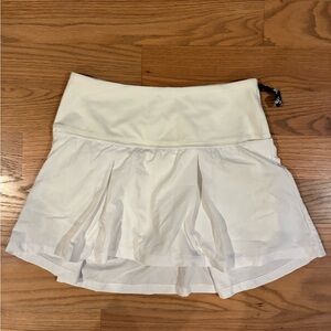 White pleated athletic skort